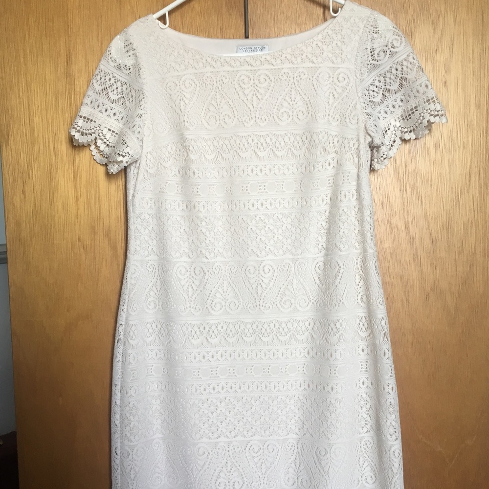 White / cream / off white lace dress